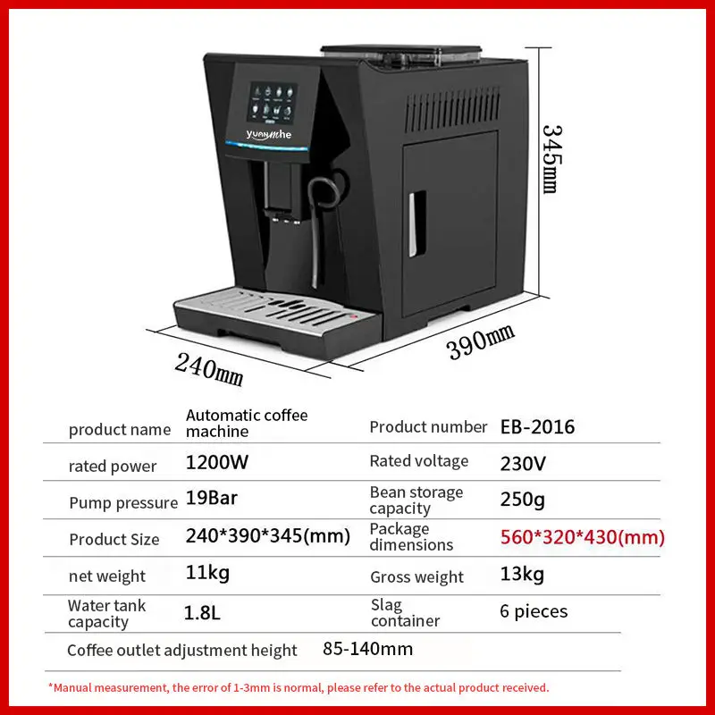 Full-Atomatic Intergrated Pumping Coffee Maker  Smart Multi-function  Bean To Cup Espresso Cappuccino Latt  coffee machine