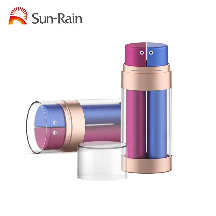 
Professional press dual chamber petg airless pump bottle 30ml 