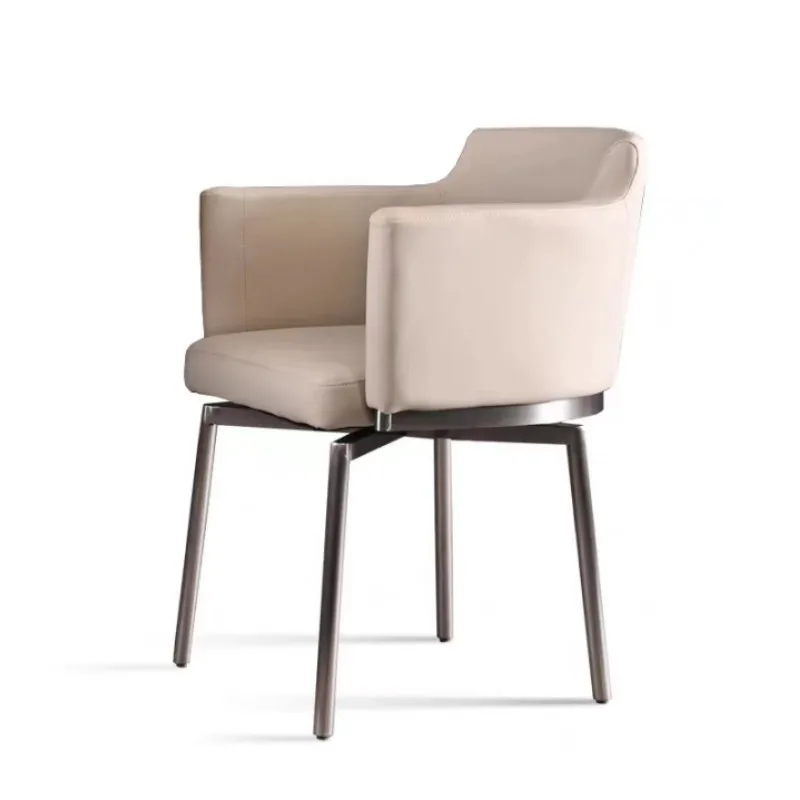 Light Luxury Casual Modern high end rotation dining chair swivel high end rotating chairs ride