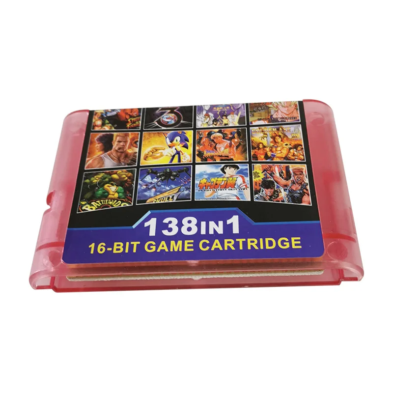 Лучший 138 в 1 игровой картридж 16 бит MD карточная игра для Sega Mega Drive для Sega Бытие и для оригинальной консоли прозрачная p