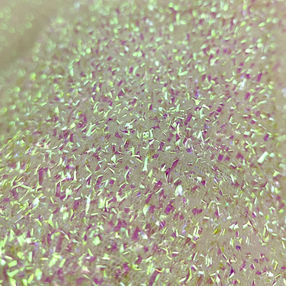 TS-J1004 Wholesale holographic multicolor sponge lurex  fabric for costume