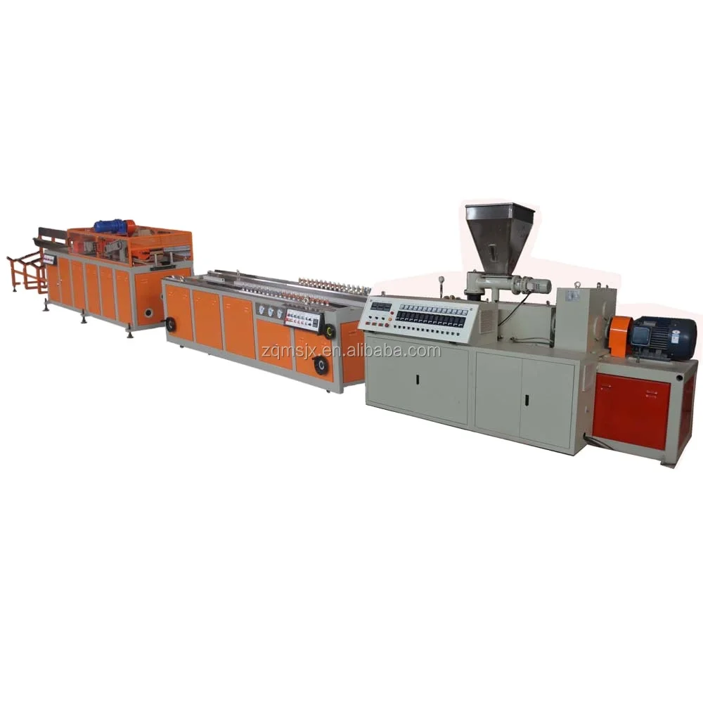 Pvc Wpc Wall Panel Ceiling Profile Conical Twin Screw Extruder Production Line With Ce Certification