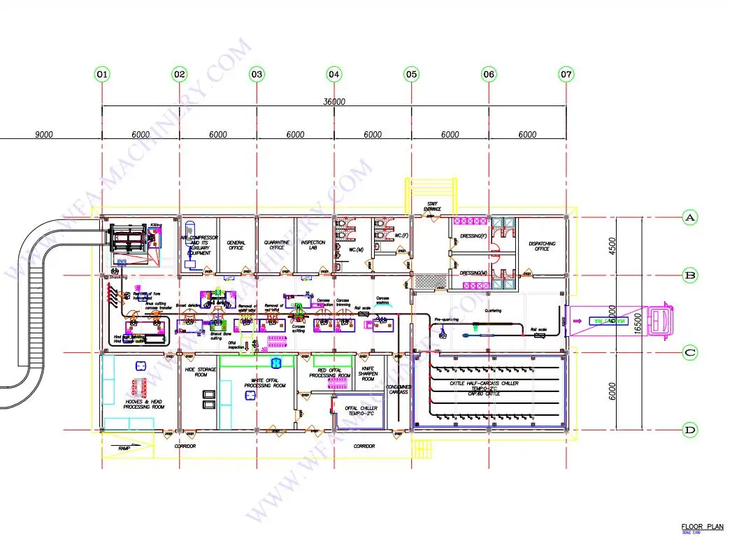 OEM Cattle Slaughtering Equipment Abattoir Machine Carcass Convey Rail Meat Processing Machinery Cow Slaughterhouse Install