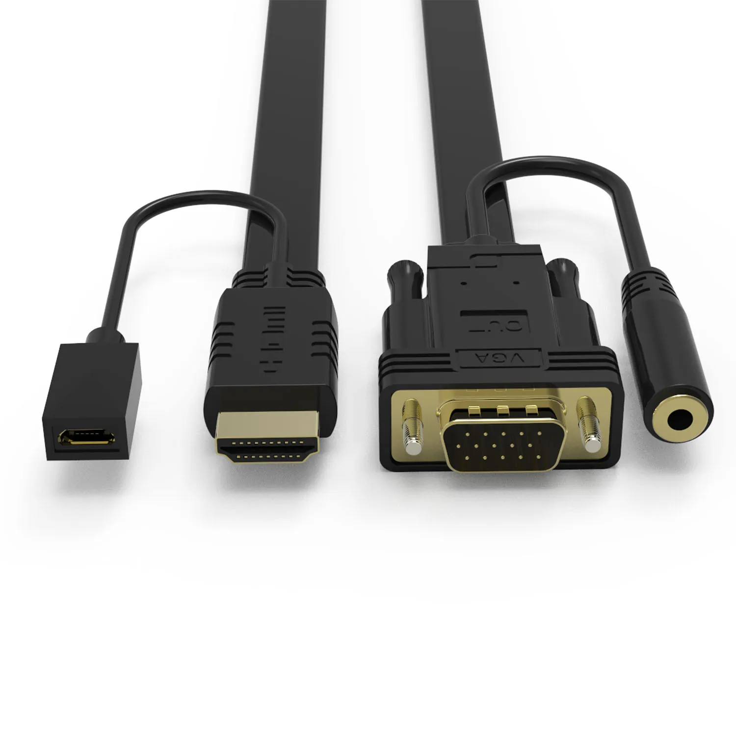 Jack Micro Cable HDMI Adapter Behpex HDMI to VGA Adatper 3.5MM USB 3.0 RECH ROHS 2-4 FCC Ce