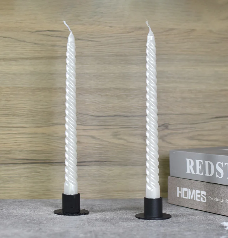 Matte Black Candle Holders for 0.8' (2cm) Taper Candles, Metal Decorative Candlestick Holders for Table Mantel Centerpiece