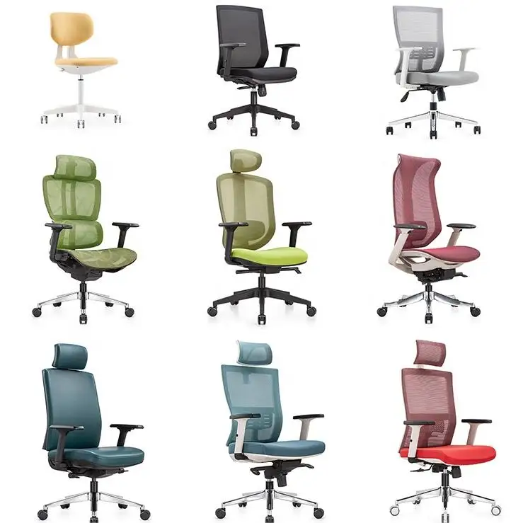 Sillas De Oficina High Back Swivel Revolving Lounge Adjustable Mesh Ergonomic Executive Office Chairs Furniture