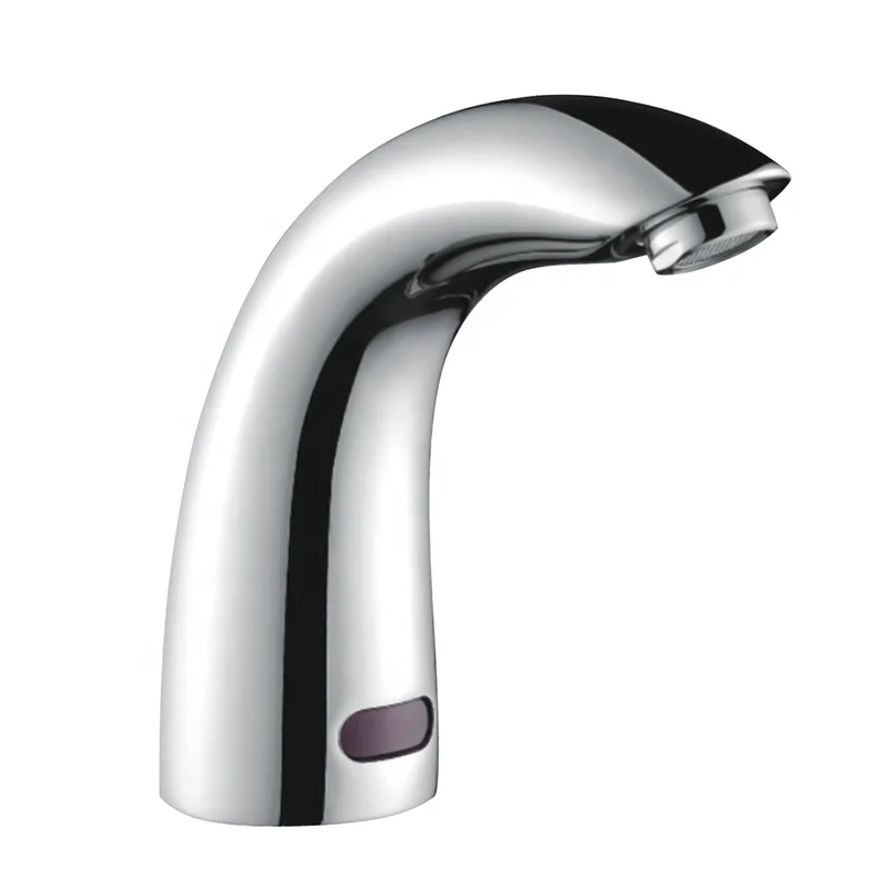 Electronic Infrared Hands Free Bathroom Basin Faucet Taps Chrome and Sensor Touchless Faucet Modern Contemporary Ceramic 5 Years