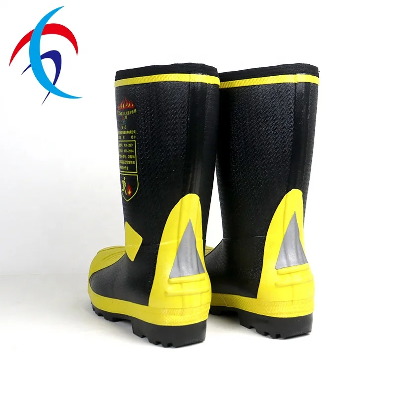 High Quality Lightweight Winter Fire Safety  Rubber Firefighter Climbing Boots for Fire Fighting Rescue