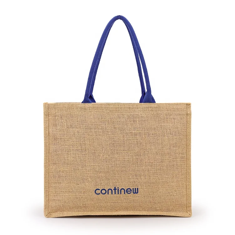 Wholesale Plain Hessian Jute Burlap Bag Custom Logo Printed Large Natural Burlap Totes Eco Friendly Shopping Linen Gunny Bags