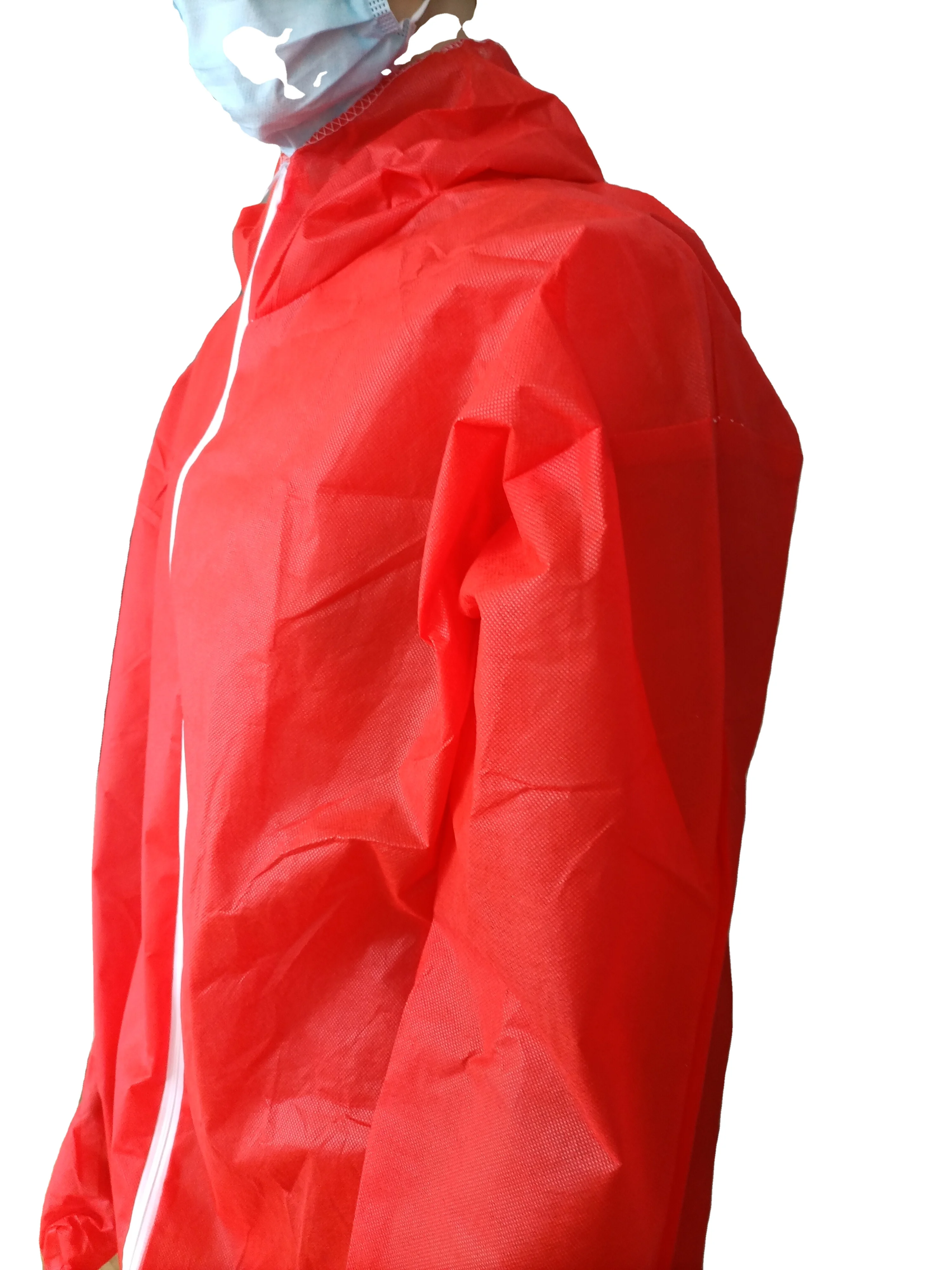 Biohazard Chemical Protection Hazmat Suits Sealed Tape Disposable Coverall PPE Suit Full Body protection suit