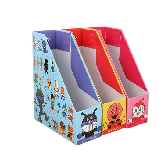 
Customizable Paper File Box Paper File Box Cardboard Customer Printed Paper Bookshelf 