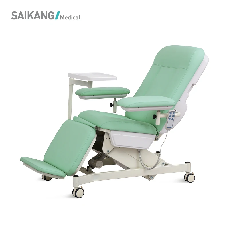 SKE-133 SAIKANG Quality Hospital 5 Function Adjustable Electric Reclining Dialysis Chair with Wheels