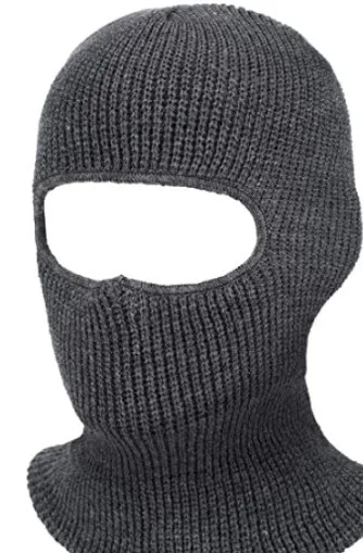 Wholesale unisex  Riding cap acrylic cycling knitted wool filter spandex one hole winter ski mask custom balaclava hat for men
