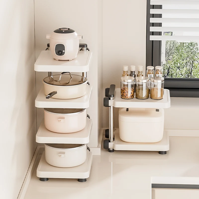 High quality hot selling multi-layer design, plastic kitchen storage rack, cutlery cabinet, cooking pot, cutlery storage rack