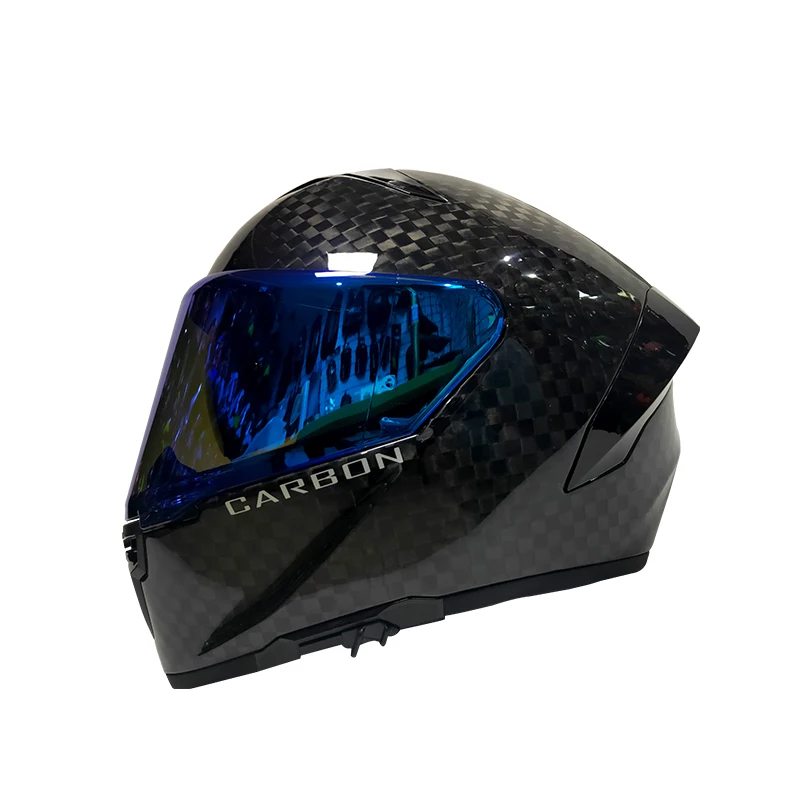 Fashion Style High Quality Carbon Fiber Full Face Helmet Street Bike Helmet Safe Riding Adult Women and Men Helmet