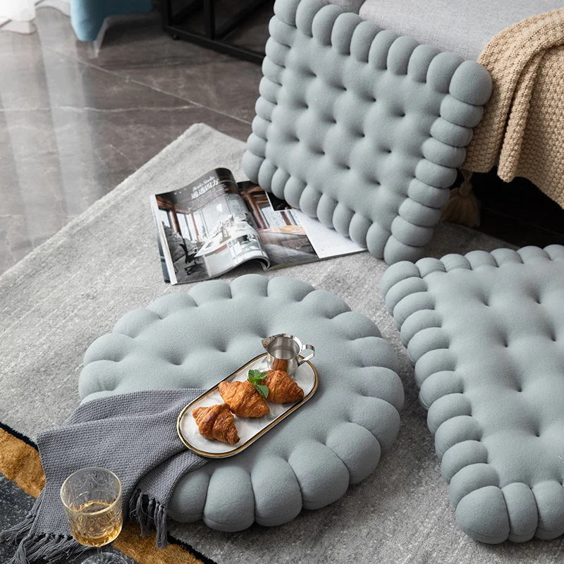 new design soft cute thick  biscuits cookie shaped seat cushion for kid child