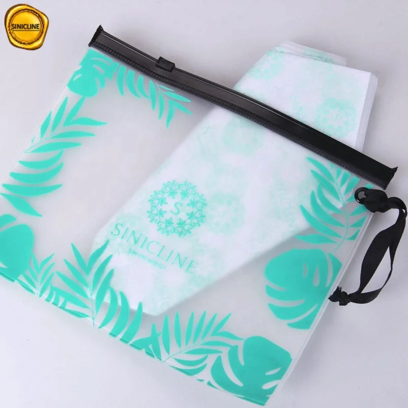 Sinicline new arrivals full set swimwear package bikini plastic bags with oceanic design customized