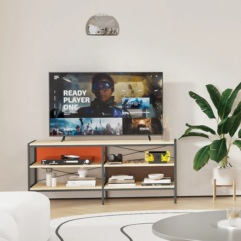 Tiered Shelves Eye-catching Storage for Showcasing Collectibles Particle board and metal Storage racks