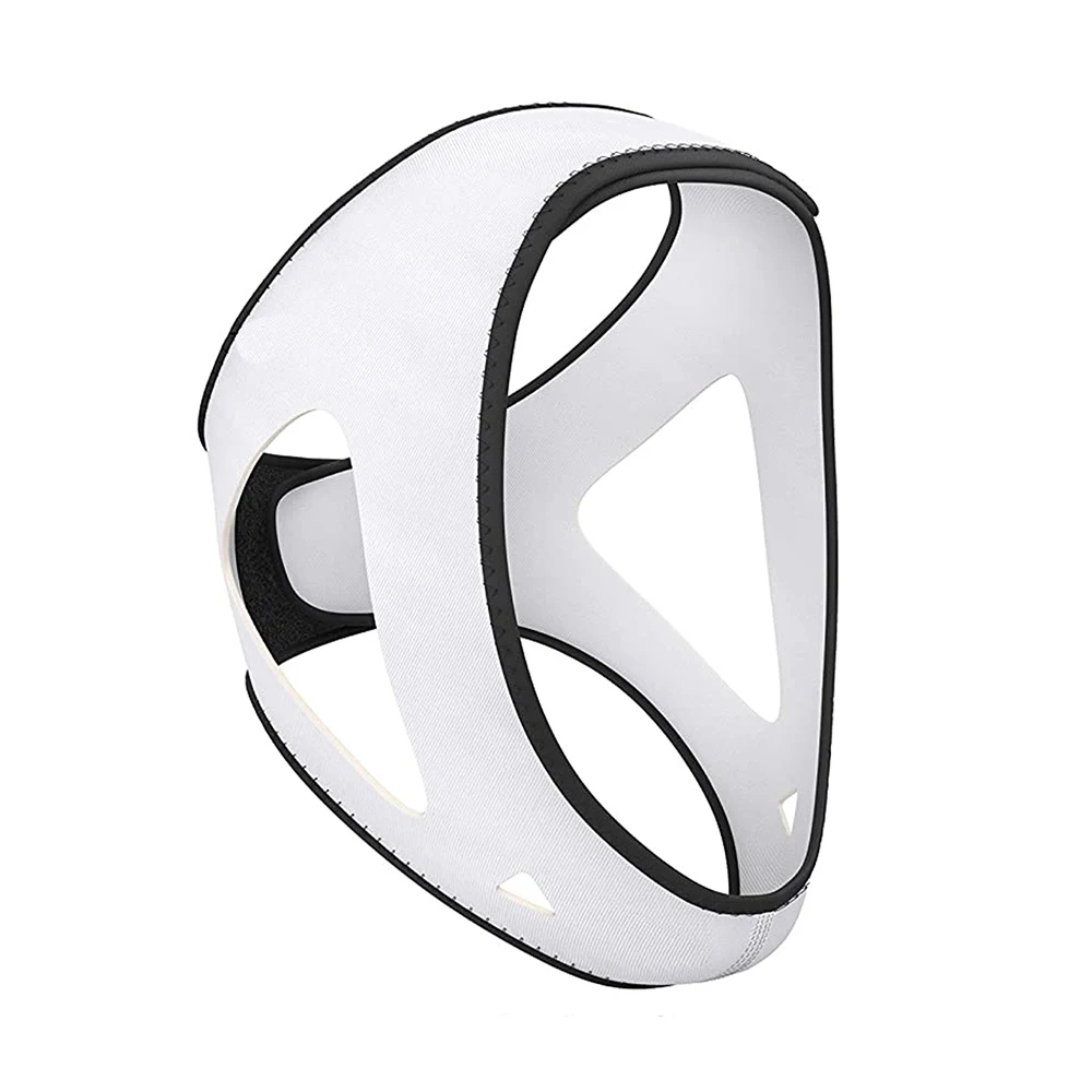 White Triangle Anti Snoring Guard Snore StopperJaw Belt Anti Snore Adjustable Chin Strap For Cpap Users