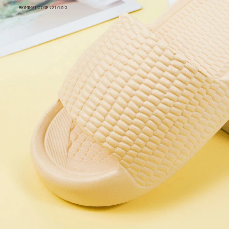 2024 EVA Summer Platform Solid Color Slide Non-slip Quick Drying Indoor Sandals Home Slippers For Women