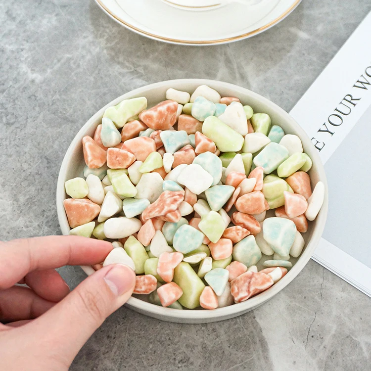 Classic Small Bags Stone Chocolate Candies Yogurt Gummy Stone Candy Hot Sale Milk Candies and Snacks