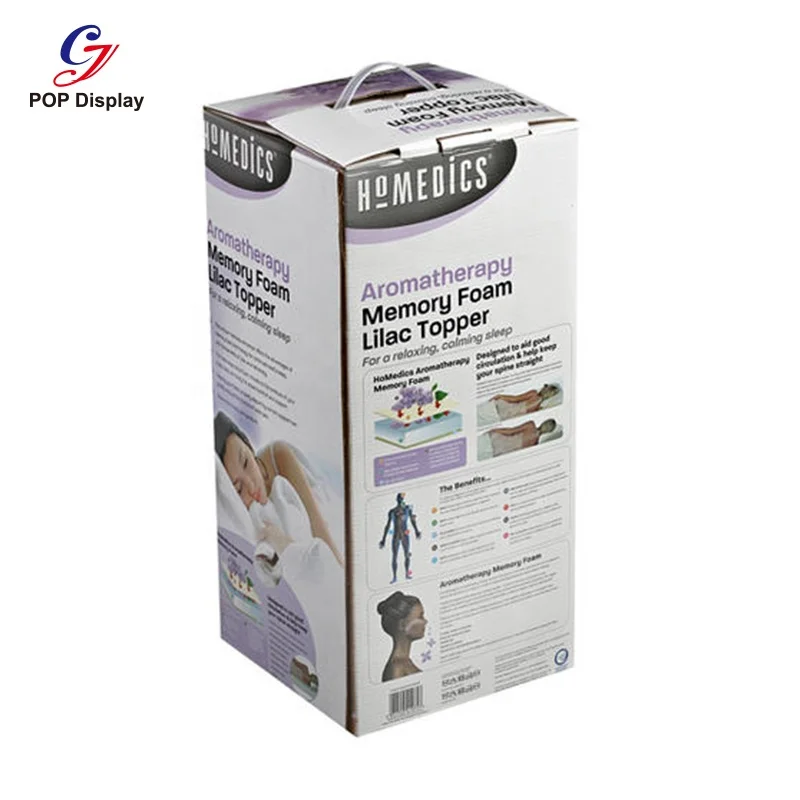 Customized Logo Printing Packaging Cardboard Carton Boxes Large Size Corrugated Paper Boxes Packing Rolled Up Mattress Bedding