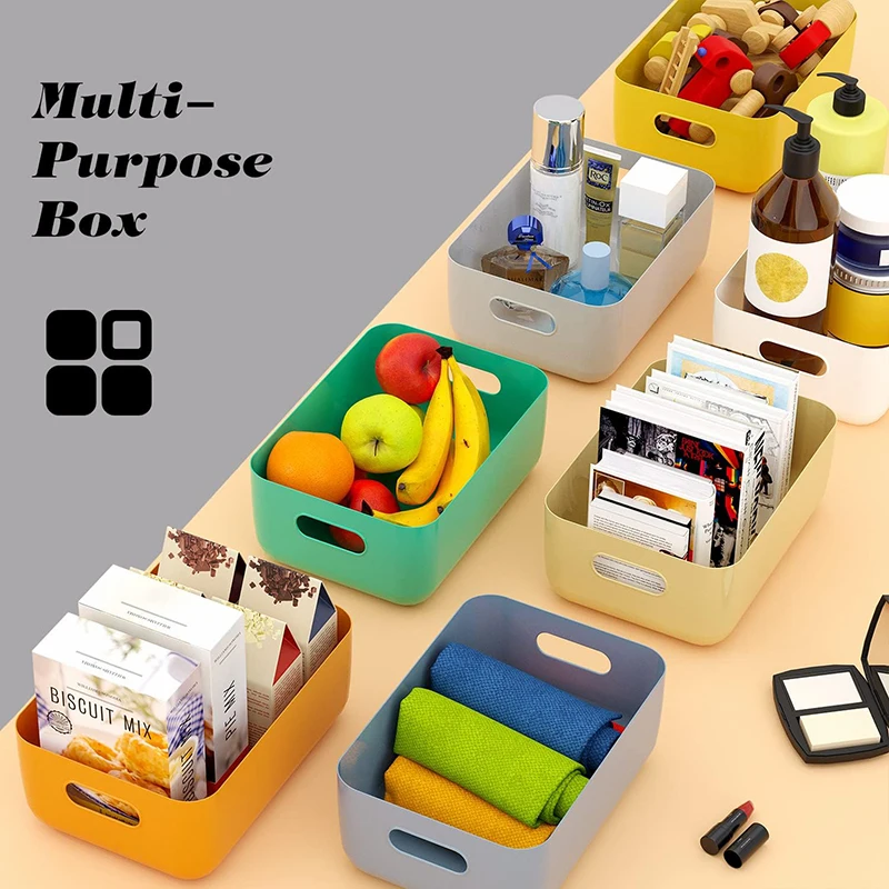 Multi-function Home Organizer Small Containers Plastic Storage Bins & Baskets for Kitchen Pantry Cupboard Bathroom Office