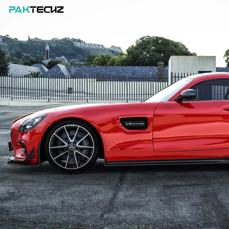 Genuine Paktechz Carbon Fiber Parts Body Kit Side Skirts for Mercedes Benz AMG GT GTS C190 2014-2018