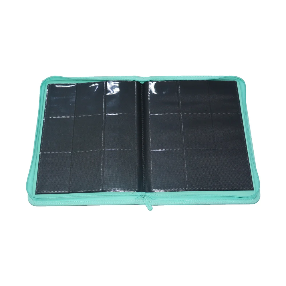 Pu Leather Photo Game Trading Cards Album 9-pocket Zippered Binder