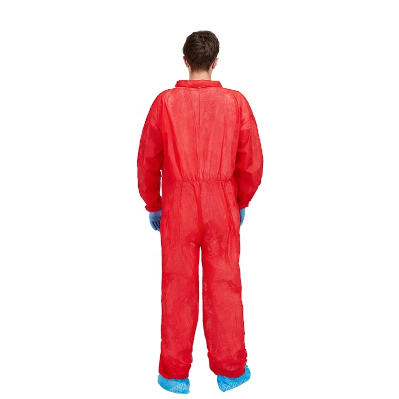 red disposable coverall dress carnival