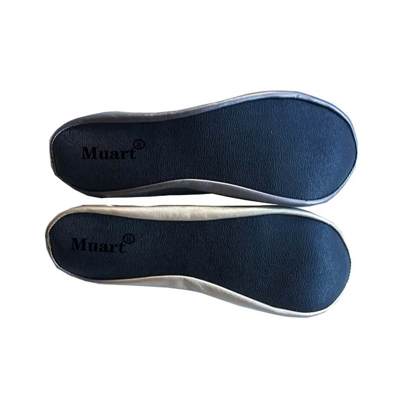 2021 factory direct sales Women gold ballet flats roll up ballerina shoes for party dance