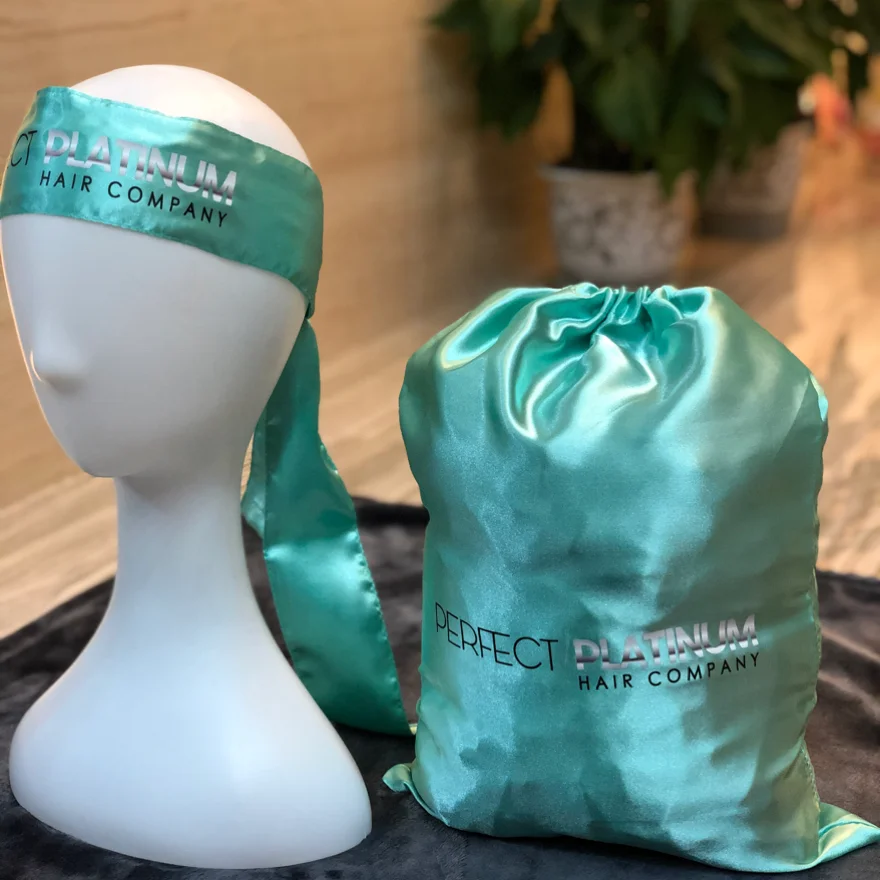 Low MOQ LOGO Custom Factory Wholesale Satin Silk Wig Bag