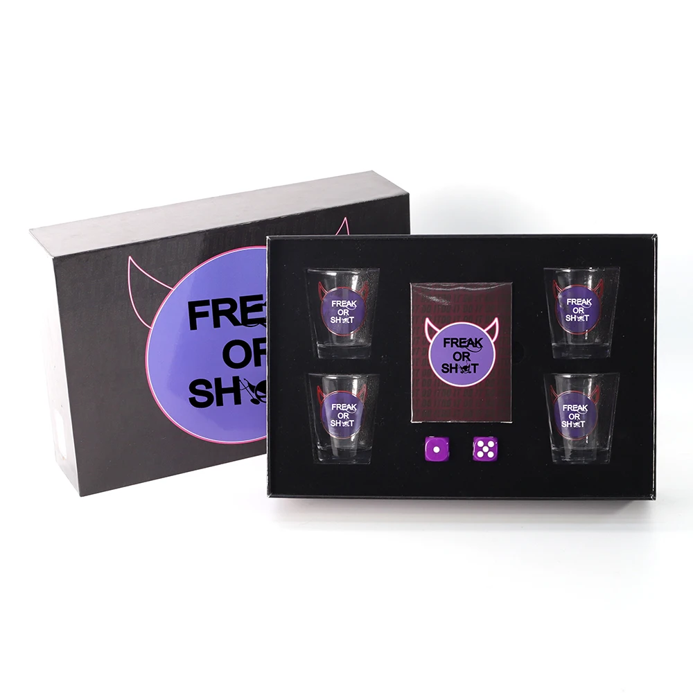 Custom Printing Service Drink Adult Playing Card Game Set Kit Manufacturer Drinking Playing With Cups Dice for Adults Party Gift