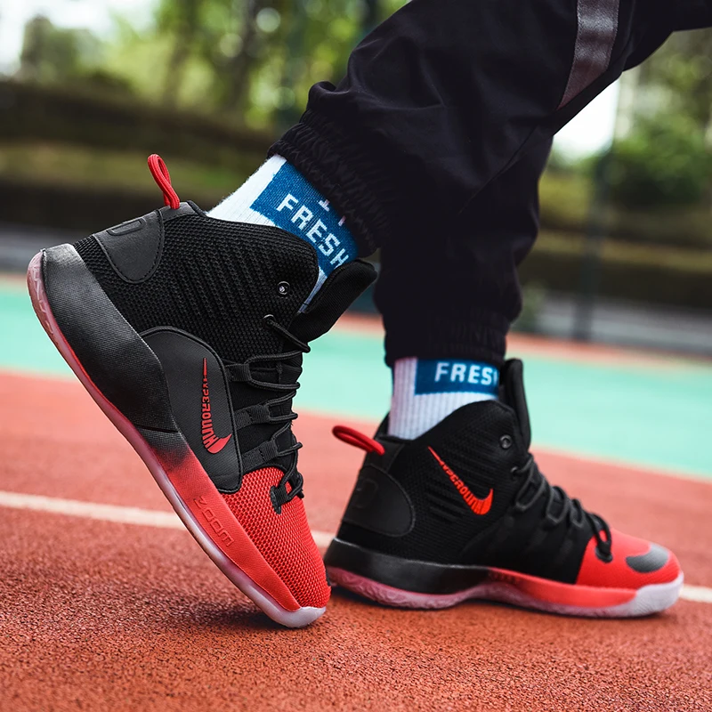 Comfortable fashion Outdoor Men Women Casual Style Sneaker Soles Rubber High Top Sports Basketball Shoes Shoes