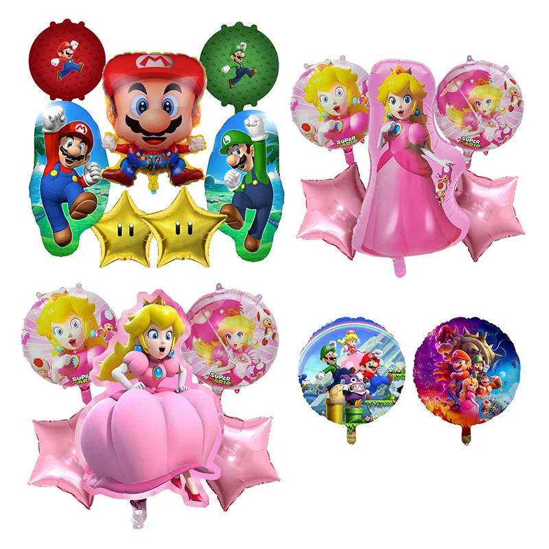 New Arrival Cartoon Character Movie Mario Spiderman Super Hero Stitch Kuromi Robot Car Foil Helium Balloon For Birthday Party