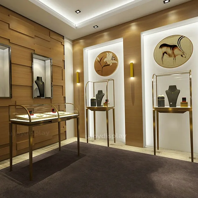 Custom luxury jewelry microfiber display showcase manufacturer