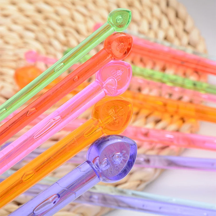 25 CM Colorful Plastic Stick Needle Scarf Hat Knitting Tool Thick Needle