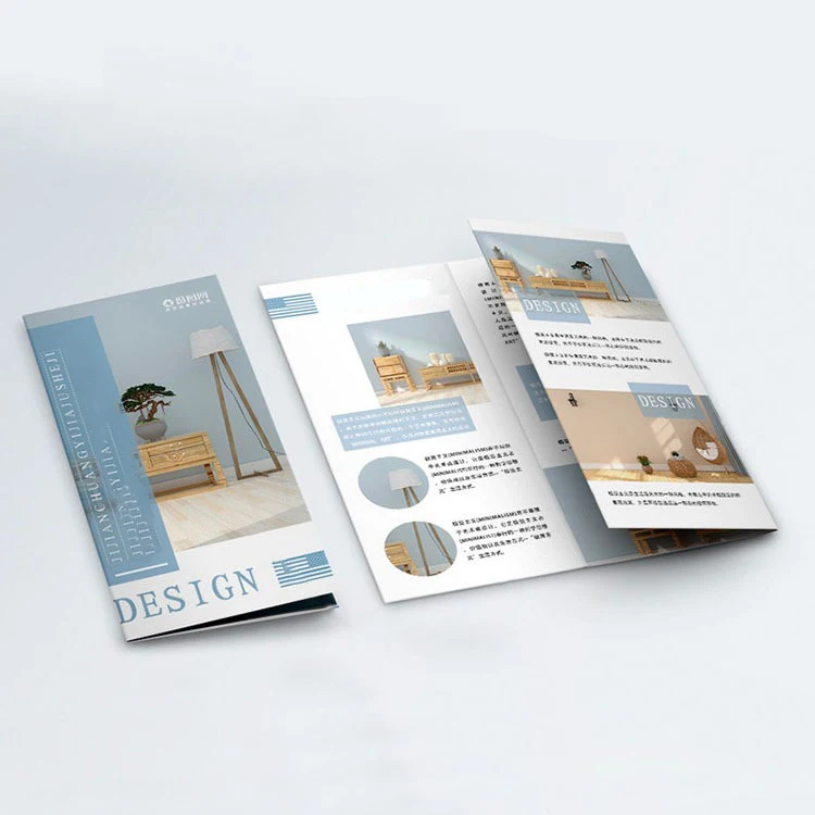 Customized Fold Leaflet Card Brochure Booklet Handbook Catalogue Instruction Book Manual Leaflet Pamphlet Printing