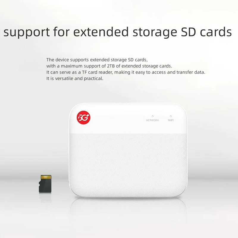 Unlocked ZTE 5G Portable WiFi F50 2X2 Wi-Fi5 Dual Band Mobile Hotspot.N1/N5/N8/N28/N41/N78