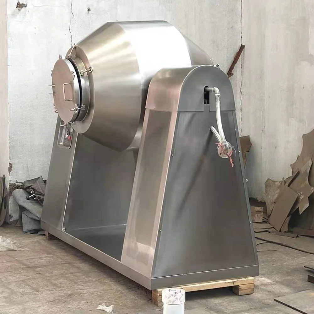 SZG food drying double cone paddle mixing rotary drum vacuum chamber tumble dryer mixer