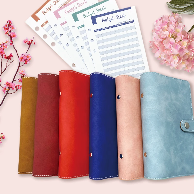 Wholesale A6 Custom Planner Money Mini Ring Budget Binder with Cash Envelopes and Zipper