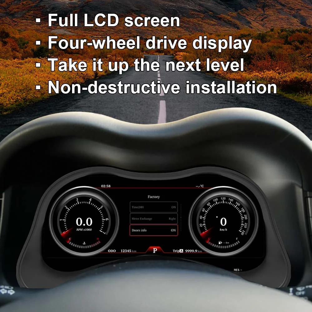 Bosstar Digital LCD Dashboard Panel Virtual Instrument Cluster CockPit Speedometer for infiniti Q70 QX80