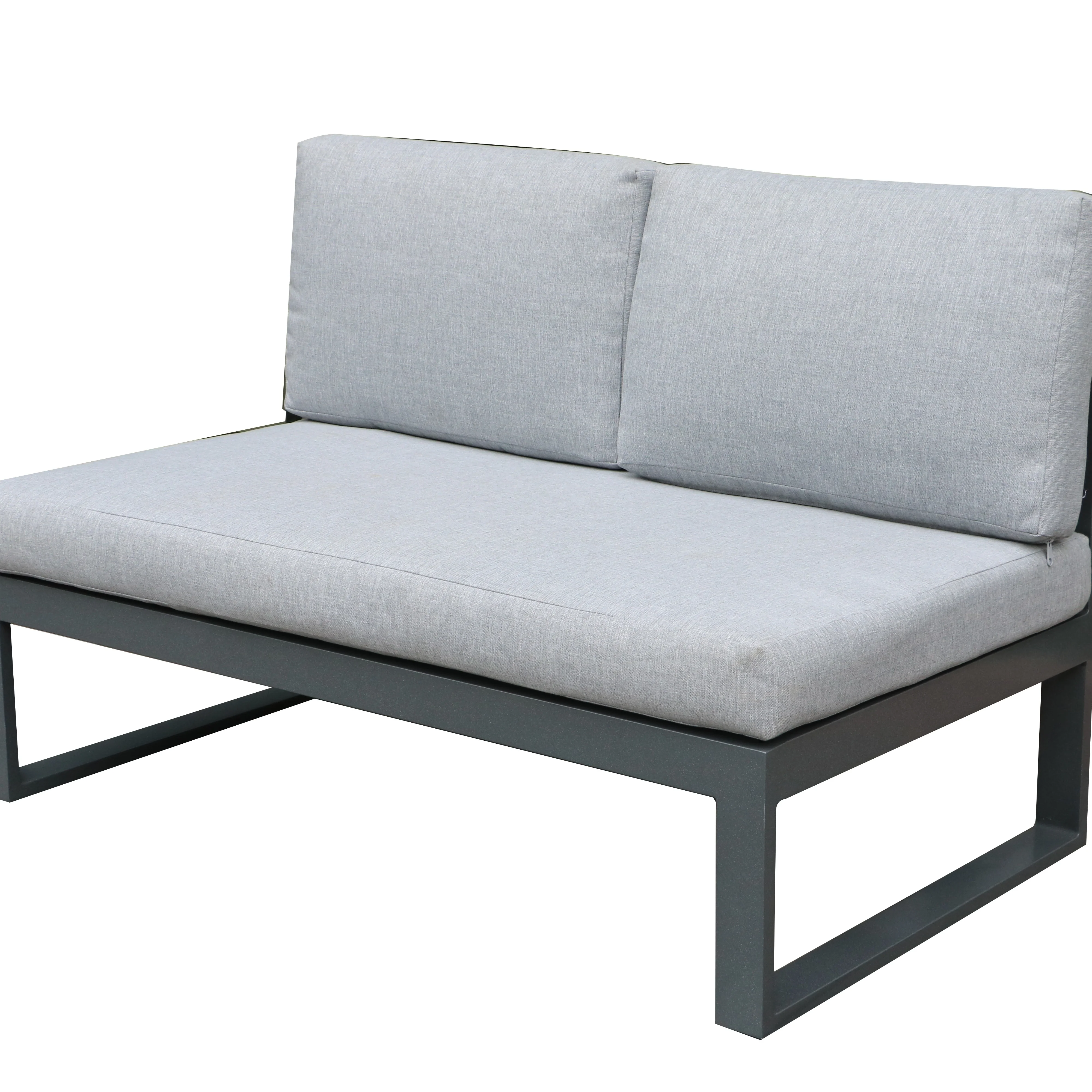 Aluminum metal frame Outdoor garden villa Coffee lounge sofa pull out section sofa