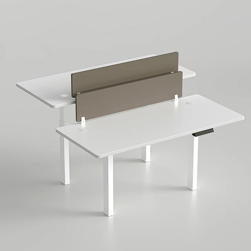 Two-person Modular Lift Workstation Electric Height Adjustable Computer Desk Home Workstation Staff Office Lifting Desk