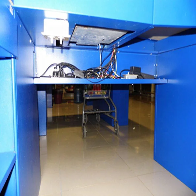 supermarket cashier counter with belted