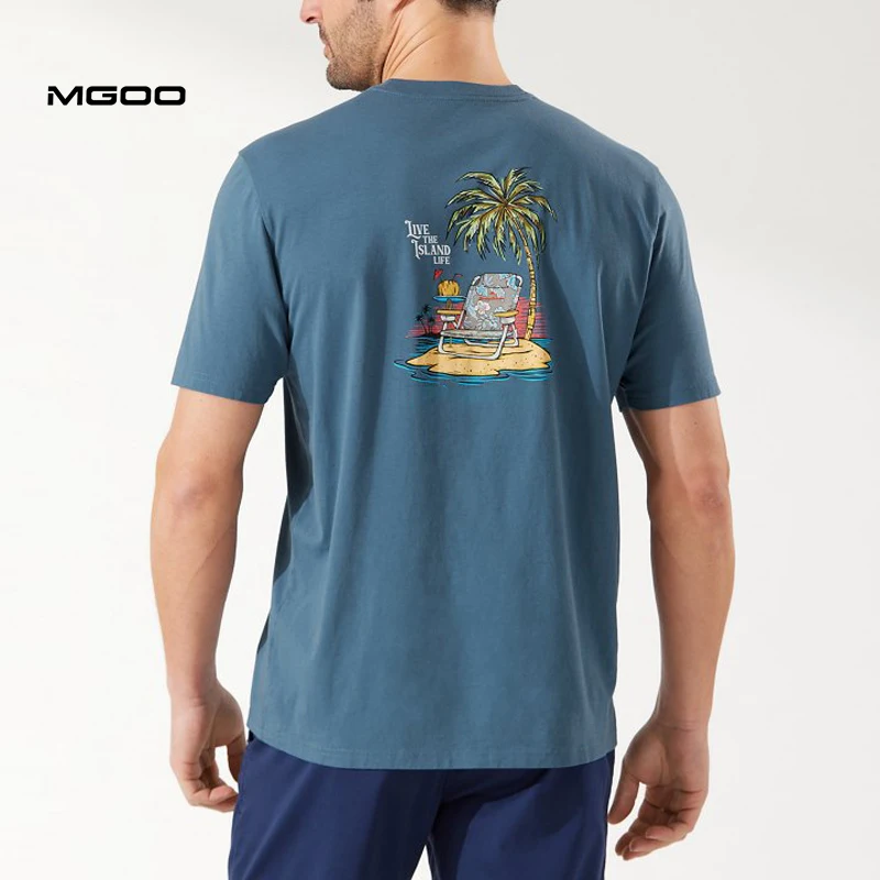 MGOO custom pima cotton t shirts digital print t shirts mens clothing t shirts