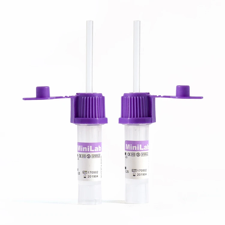 0.2-0.5ul EDTA k2 k3  Micro Blood  with Capillary Collection Tube