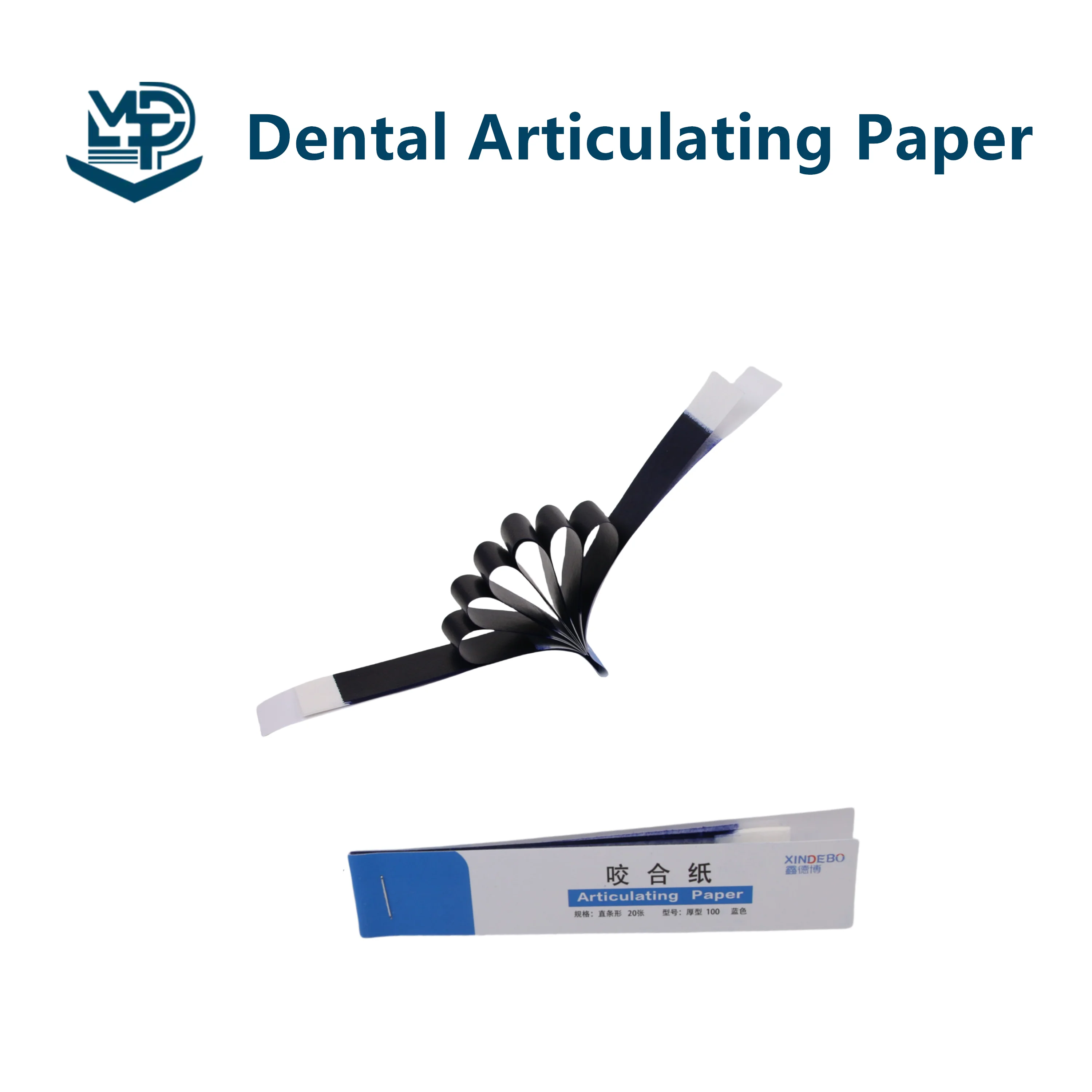 Dental consumables 30/50/100 um thin/thick blue straight articulating paper for dental clinic