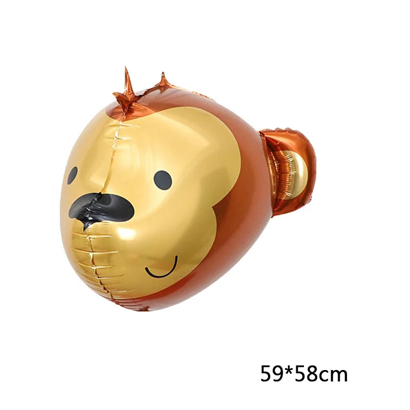 4D воздушные шары из фольги в виде головы животных Уличные декоративные с мультяшными героями