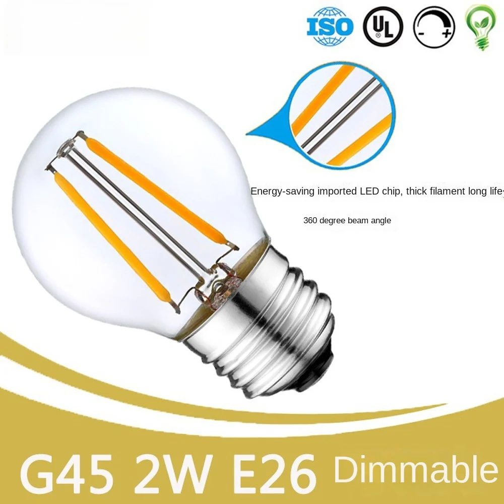 High Decorative Led Light bulb High Quality Clear Led Long Filament Bulb Certified Edison Light Bulb LED Filament Vintage Desk